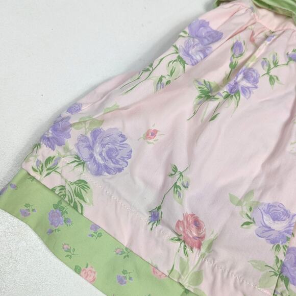 Vtg Hartstrings Baby Dress Girls Sz 18m 90s Pink Floral Sundress - Picture 3 of 5